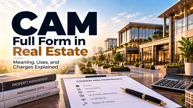 CAM full form in real estate showing common area maintenance charges for commercial property